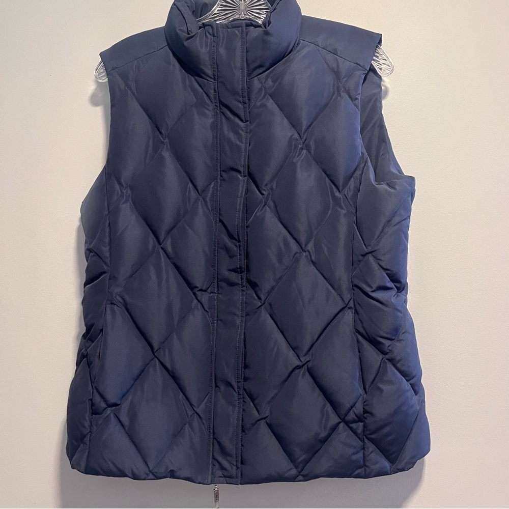 Brooks Brothers 346 Quilted Down Vest Navy Puffer Vest Classic Prep Outerwear - Picture 3 of 11
